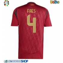 Maglie da calcio Belgio Wout Faes #4 Prima Maglia Europei 2024 Manica Corta
